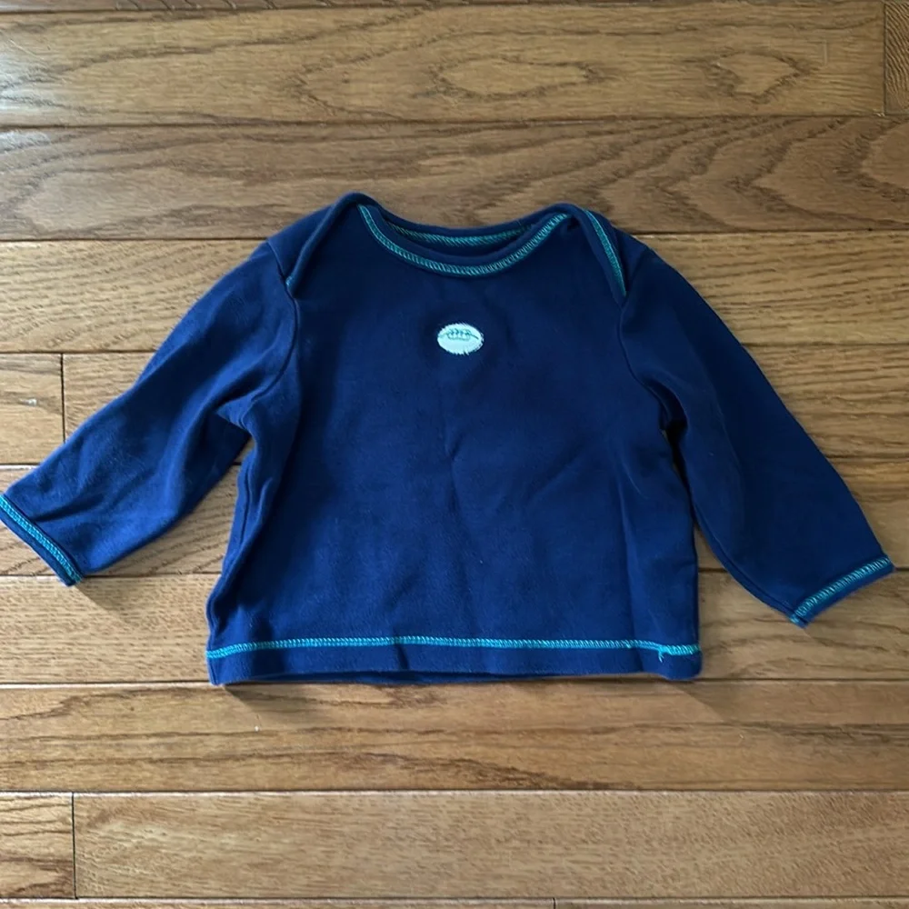 🏈 LITTLE ME boys Matching Set long sleeve shirt football pants 6 months baby EUC